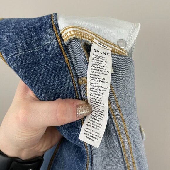 Spanx Seamed Front Wide Leg Jeans in Vintage Indigo Size 2X Petite - Picture 4 of 7